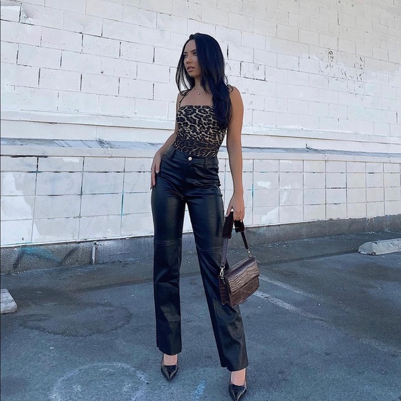 Princess Polly Pants - Princess Polly Faux Leather Pants